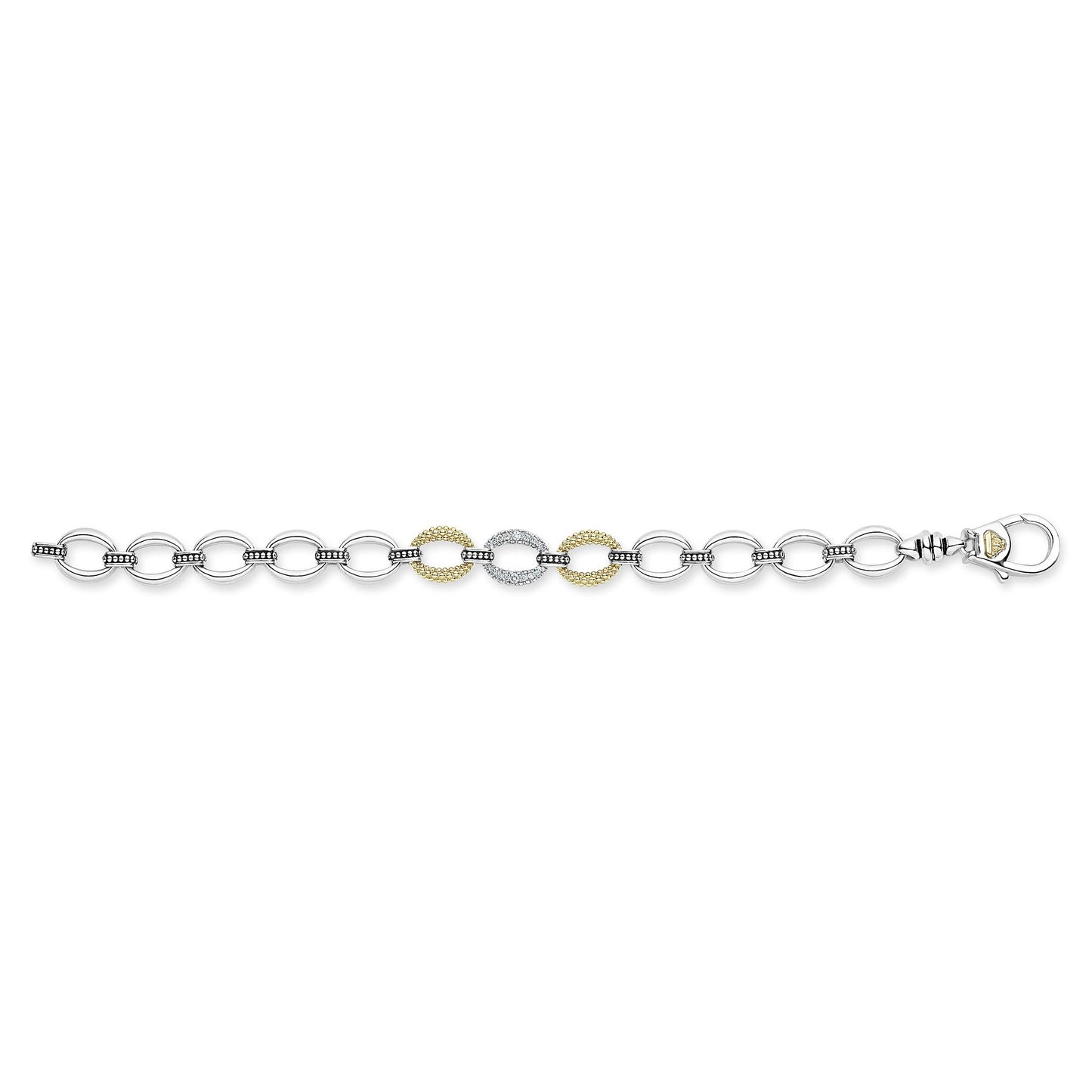 Lagos Single Station Diamond Link Bracelet
