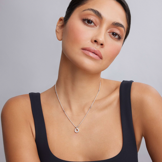Lagos Diamond Circle Pendant Necklace