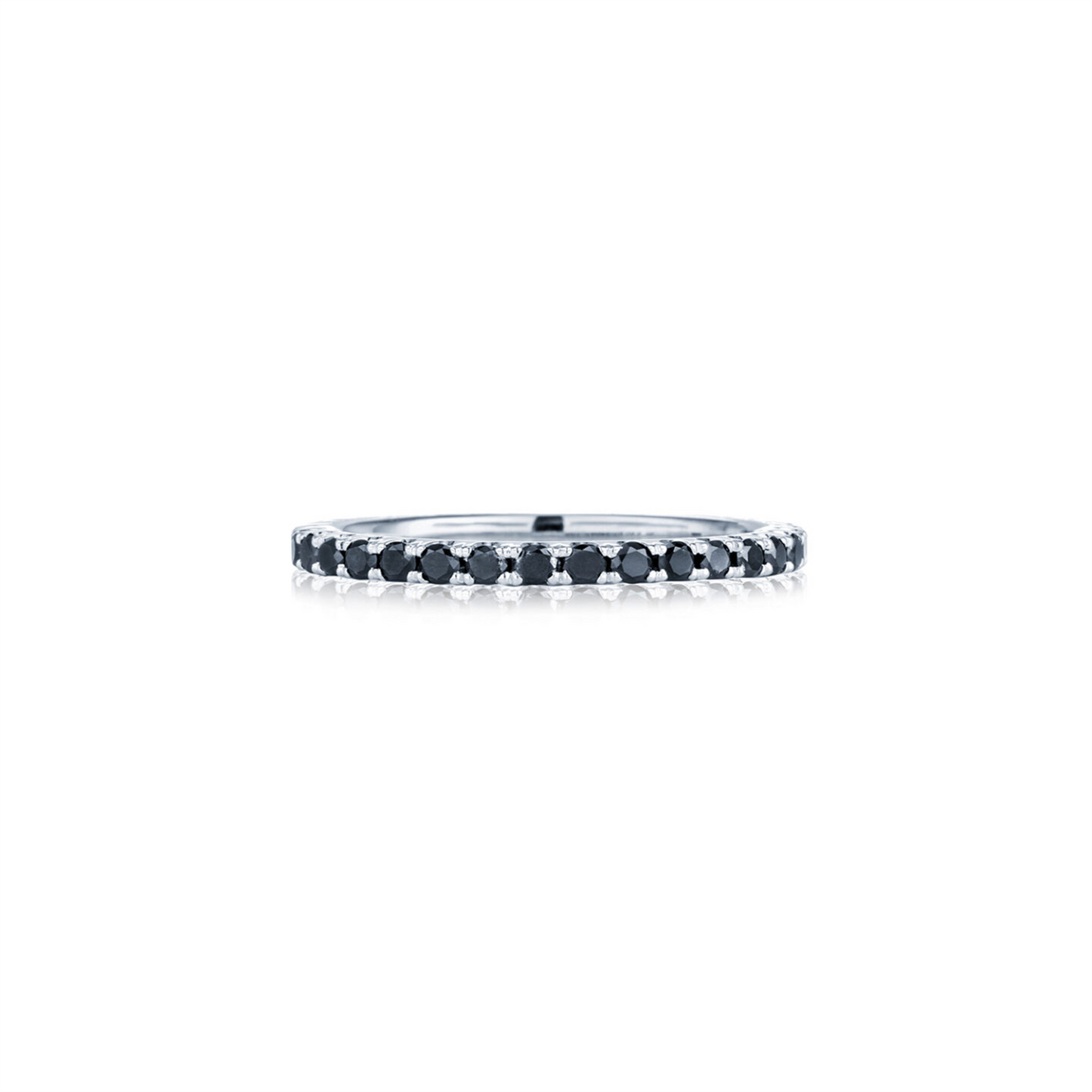 Kwiat Slim Ring in 18k White Gold & 1/2ct Black Diamonds
