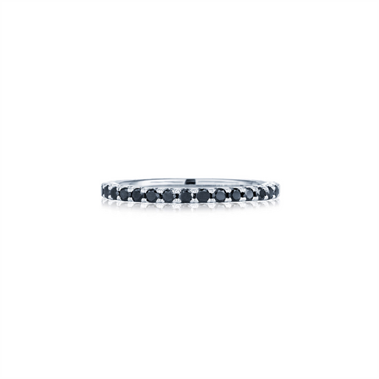 Kwiat Slim Ring in 18k White Gold & 1/2ct Black Diamonds