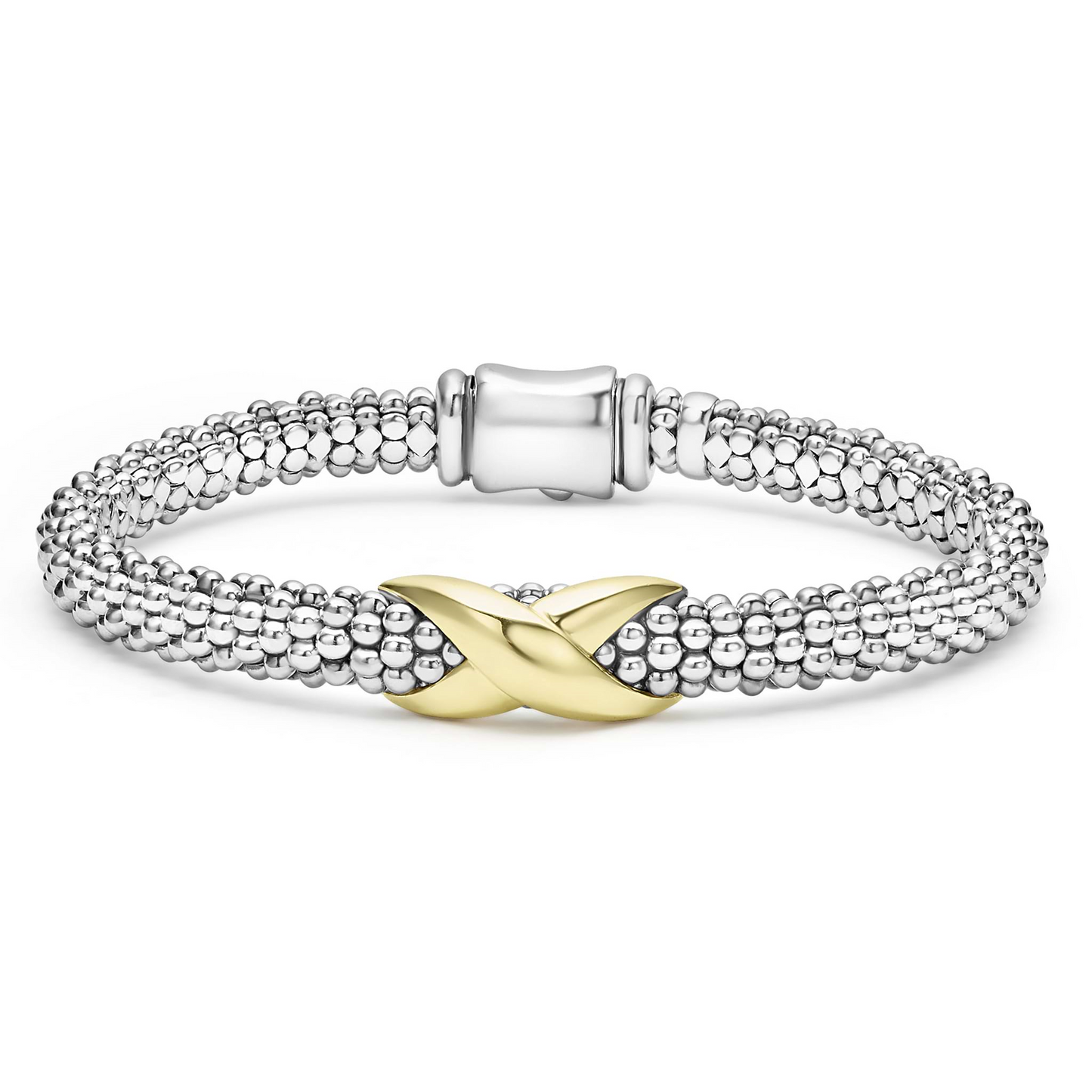 Lagos Two-Tone X Caviar Bracelet - 6mm