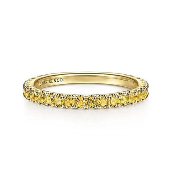 Gabriel & Co. Gold & Yellow Sapphire Stackable Ring