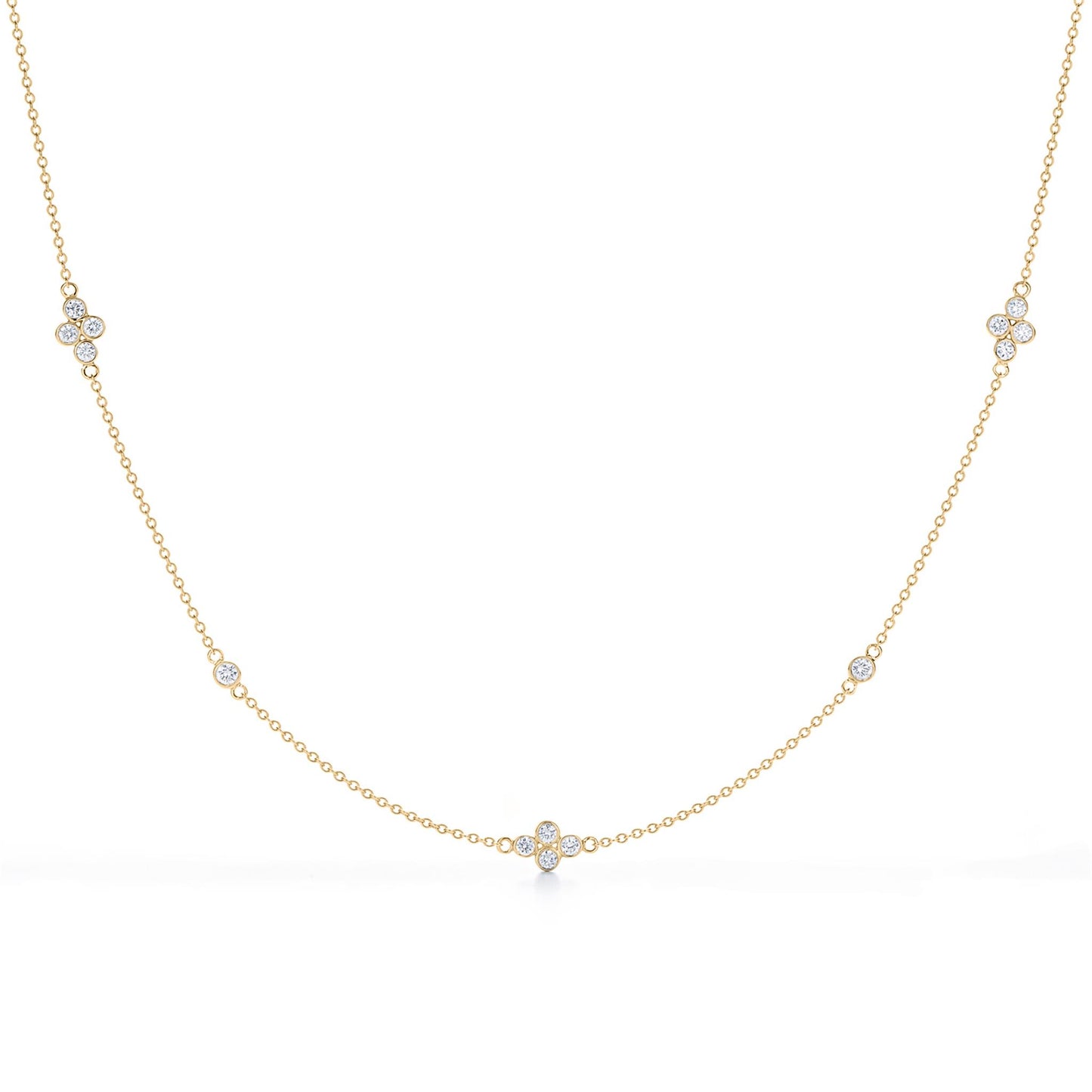 Kwiat Gold & Diamond Strings Quad Necklace