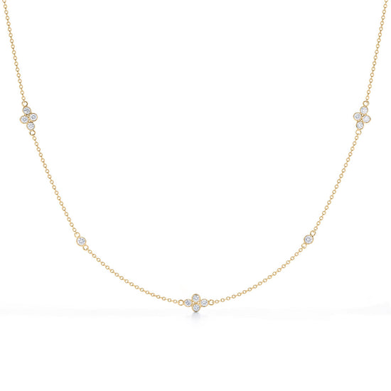 Kwiat Diamond Strings Quads Necklace in 18k Yellow Gold & 1/2ct Diamonds