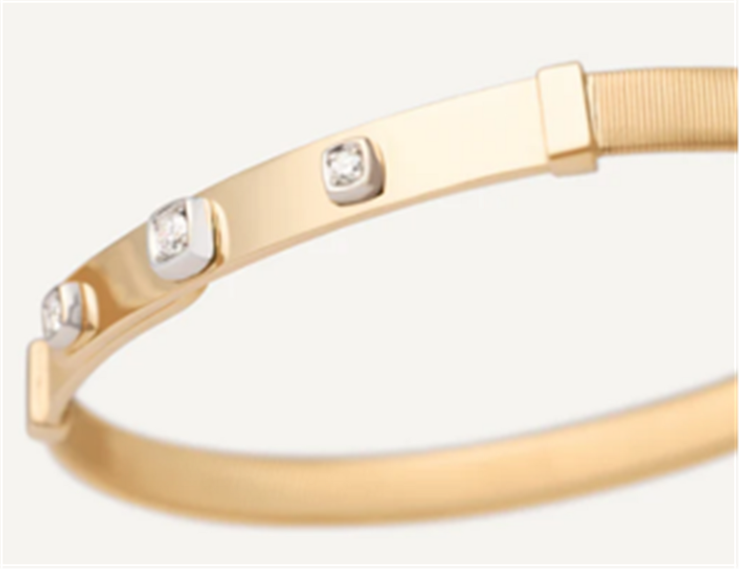 Marco Bicego Masai 3 Station Diamond Bracelet in 18k Two-Tone Gold