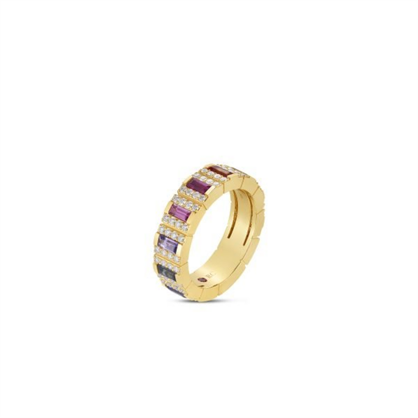 Roberto Coin 18k Gold Obelisco Mixed Stone Pavé Ring