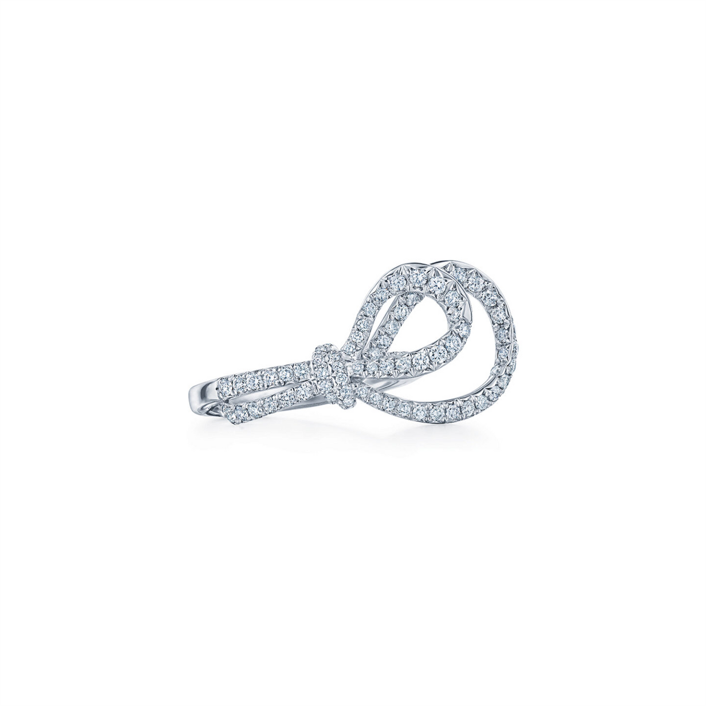Kwiat Platinum Ribbon Ring with Diamonds