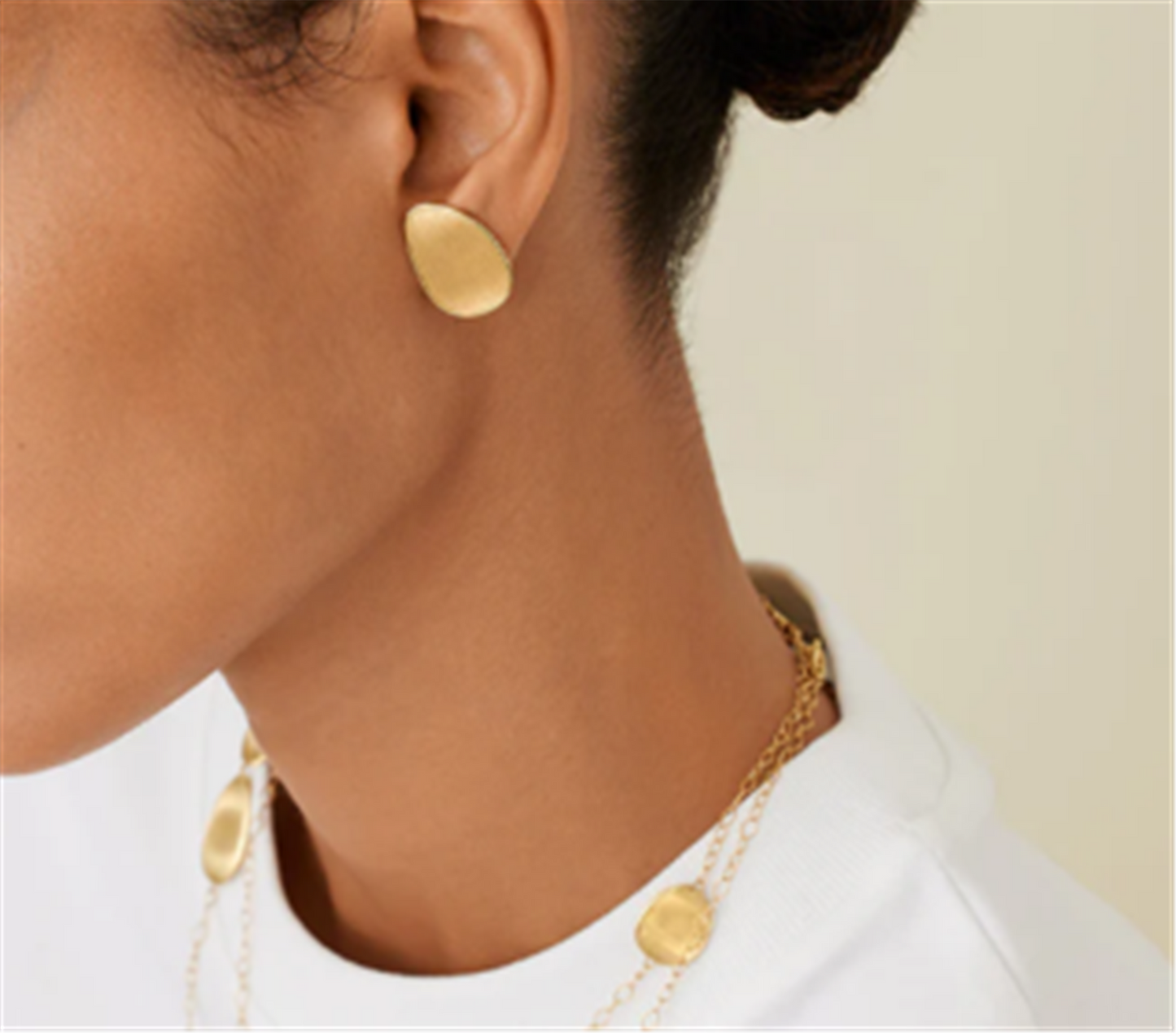 Marco Bicego Lunaria 18k Gold Petal Earrings