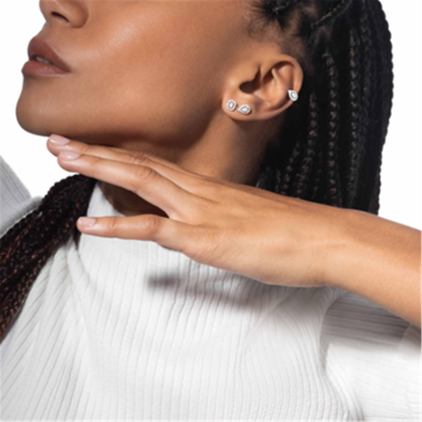 Messika My Twin Earrings 1+2 0.10ct x3 in 18k White Gold