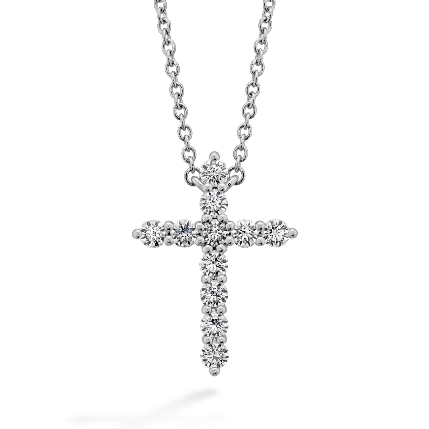 Hearts on Fire 18k White Gold Large Diamond Cross Pendant