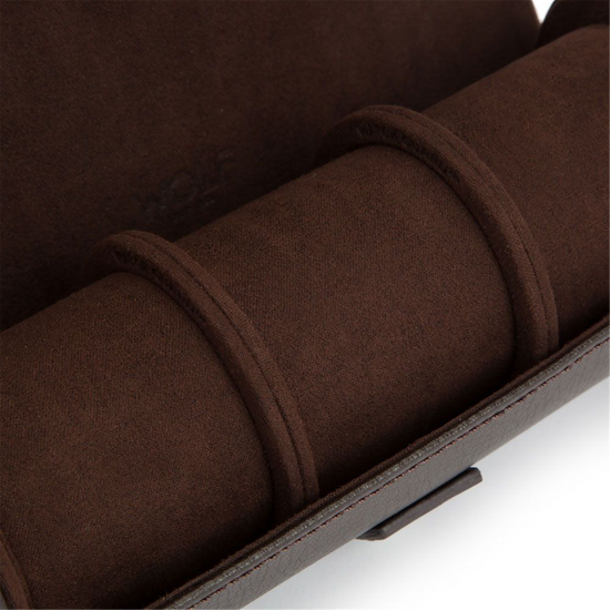 WOLF Brown Blake Watch Roll with Capsule