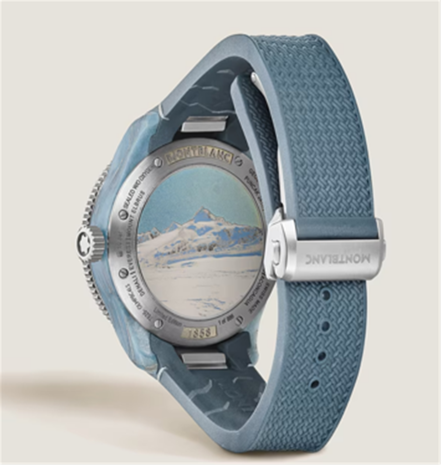 Montblanc Titanium 1858 Geosphere 0 Oxygen Mount Vinson Limited Edition w/ Blue Dial - 43.5mm