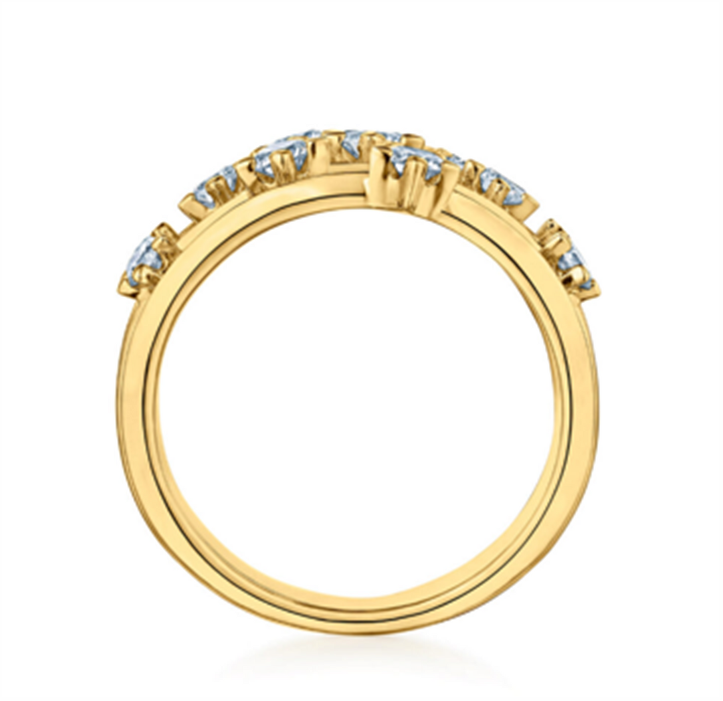 Kwiat Starry Night Star-Set Five-Row Diamond Ring in 18k Gold