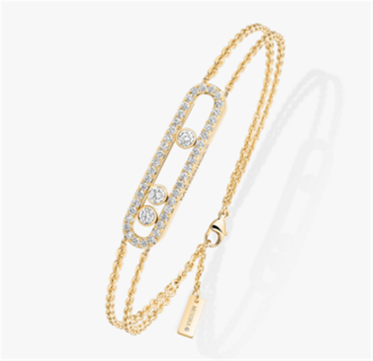 Messika Move Classique Diamond Pavé Bracelet in 18k Yellow Gold
