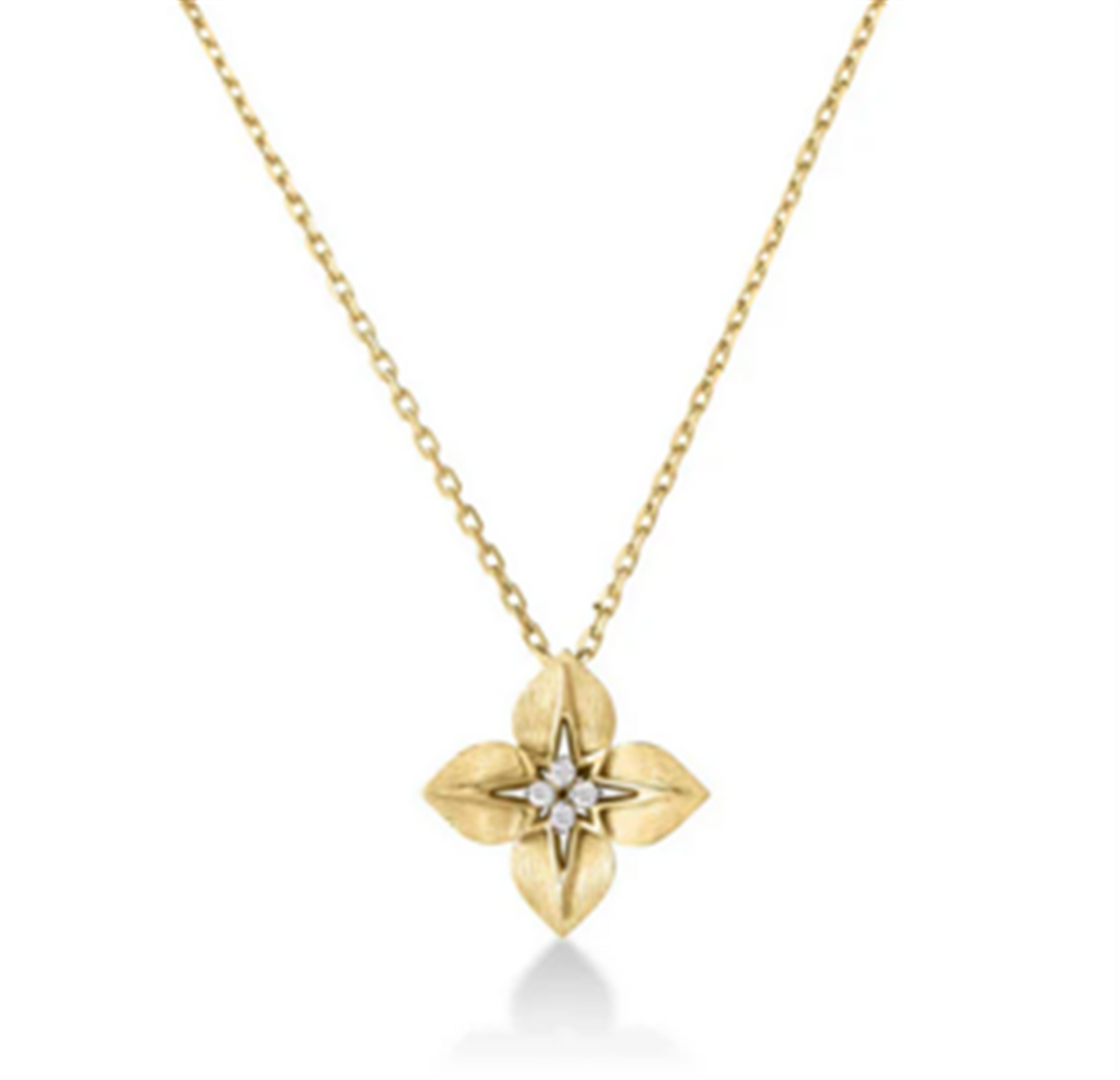 Roberto Coin Diamond Aurora Small Necklace in 18k Gold