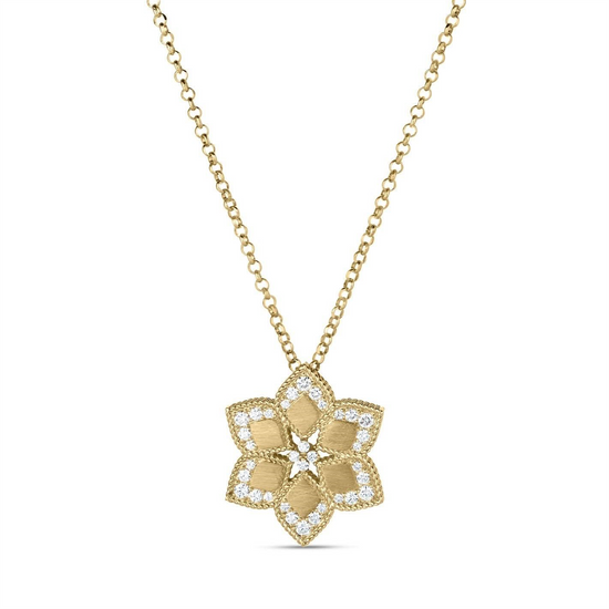 Roberto Coin Daisy Vernazza Diamond Pendant in 18k Gold