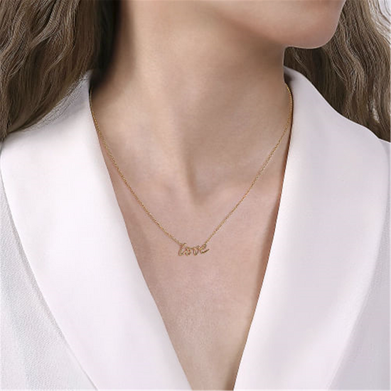 Gabriel & Co. Gold Love Necklace - style #NK6479Y4JJJ