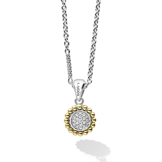 Lagos Two-Tone Diamond Pendant Necklace