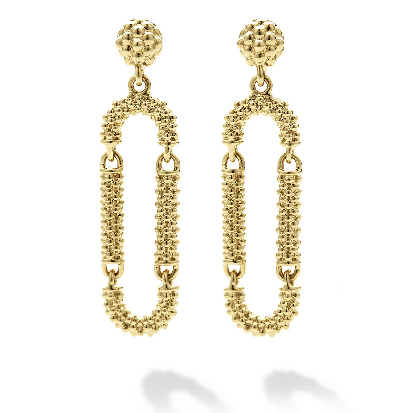 Lagos Superfine Caviar Drop Earrings in 18k Gold