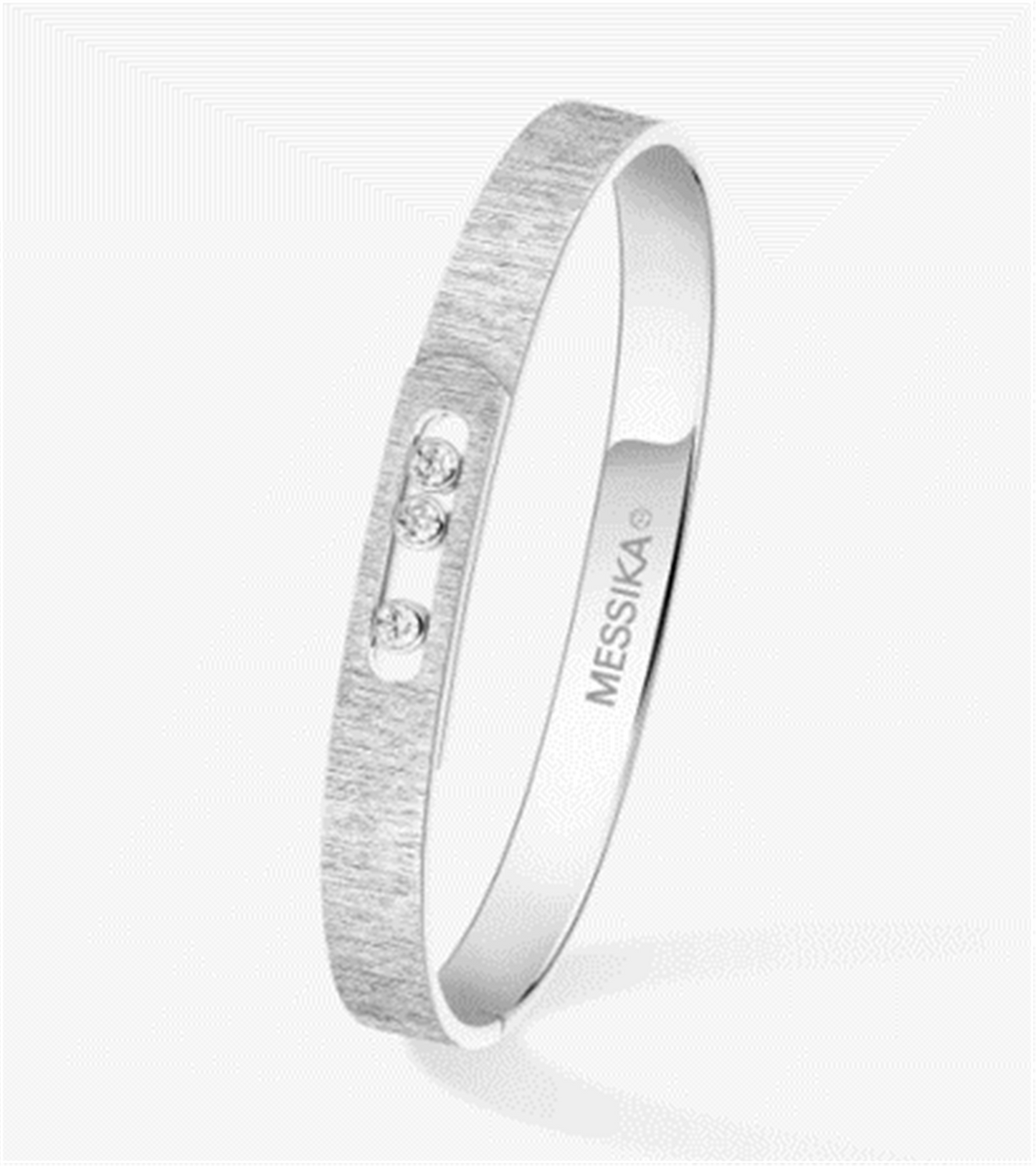 Messika Move Noa Cisele Diamond Bangle Bracelet in 18k White Gold