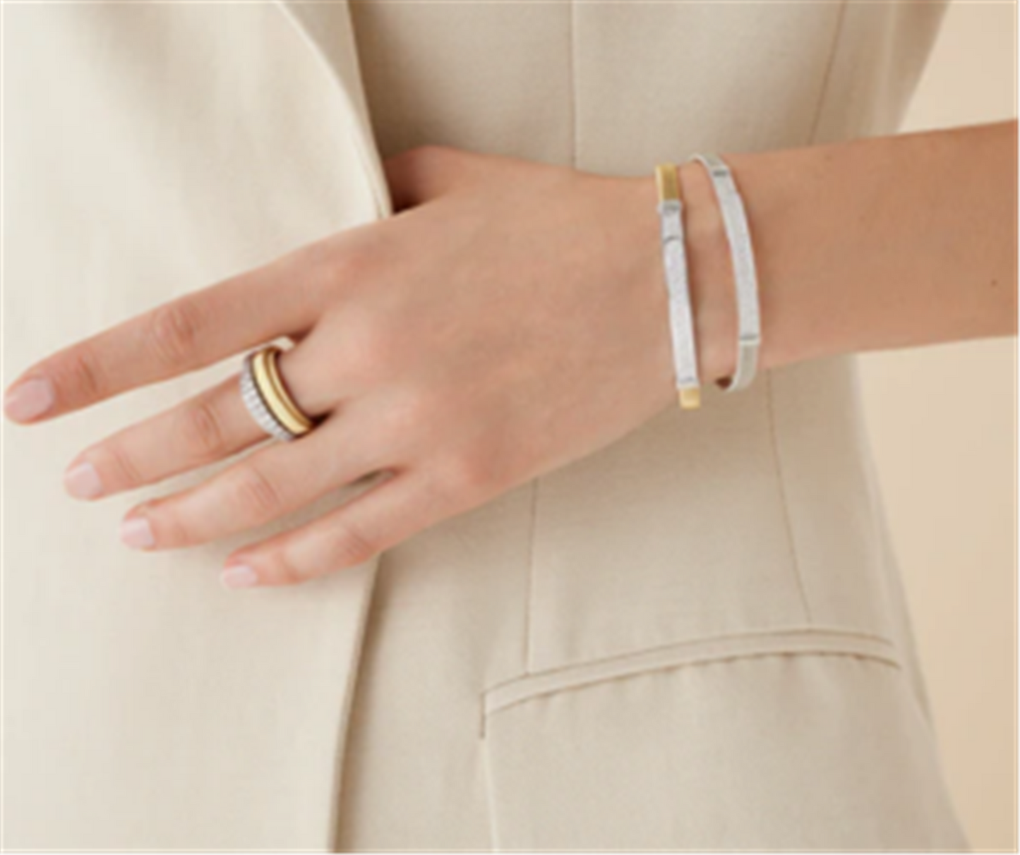 Marco Bicego Masai Diamond Pave Bangle Bracelet in 18k Two-Tone Gold