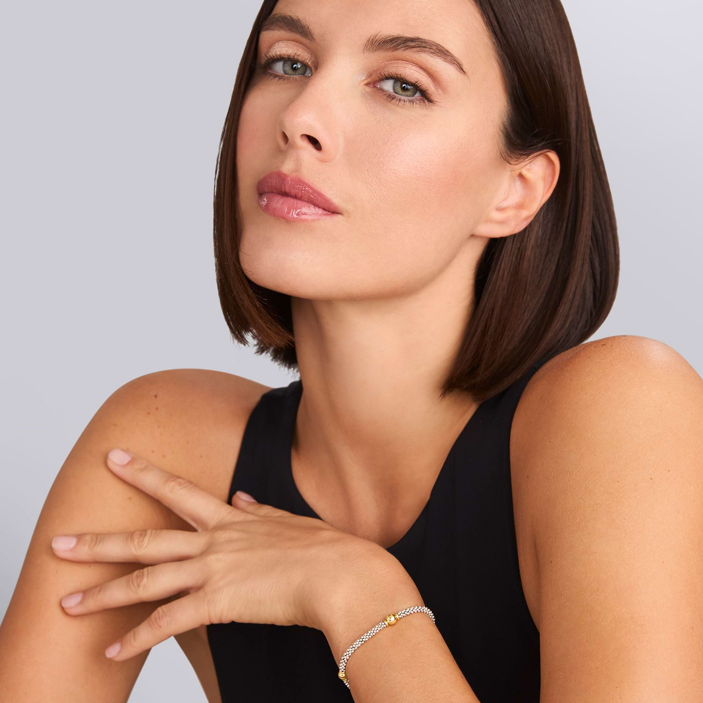 Lagos Two-Tone Station Bracelet - 3mm