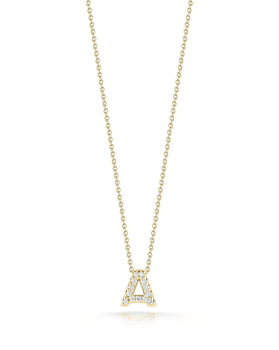 Roberto Coin Gold Diamond Love Letter A Necklace