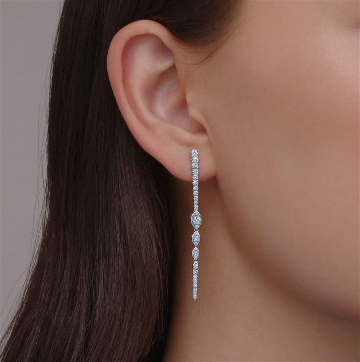 Kwiat Vine Drop Diamond Earrings