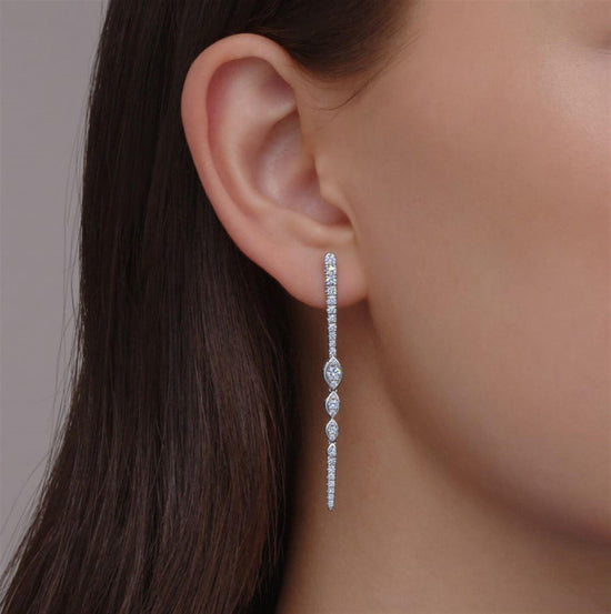Kwiat Vine Drop Diamond Earrings