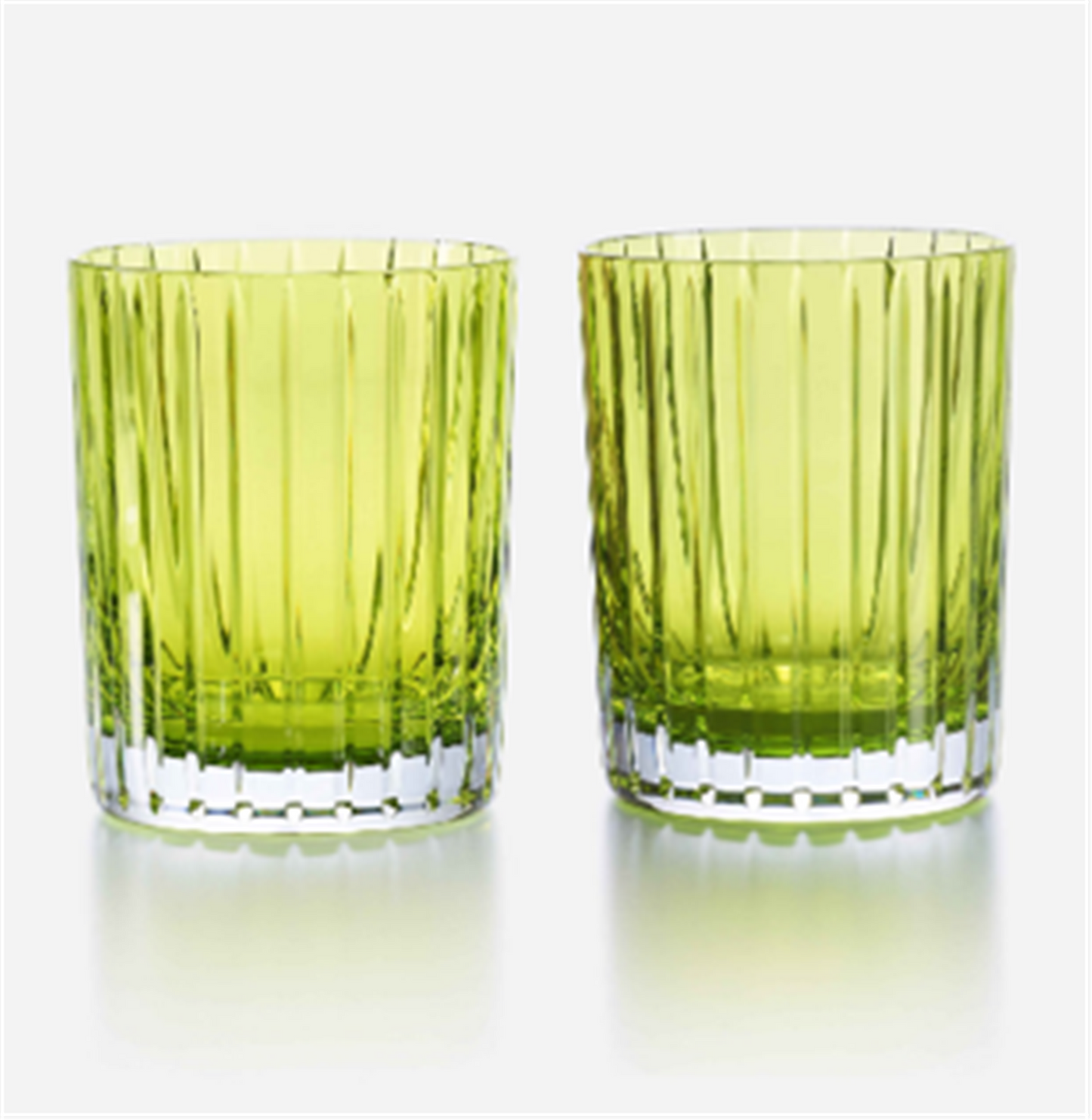 Baccarat Harmonie Tumblers Colors of Joy in Moss Green, Set of 2
