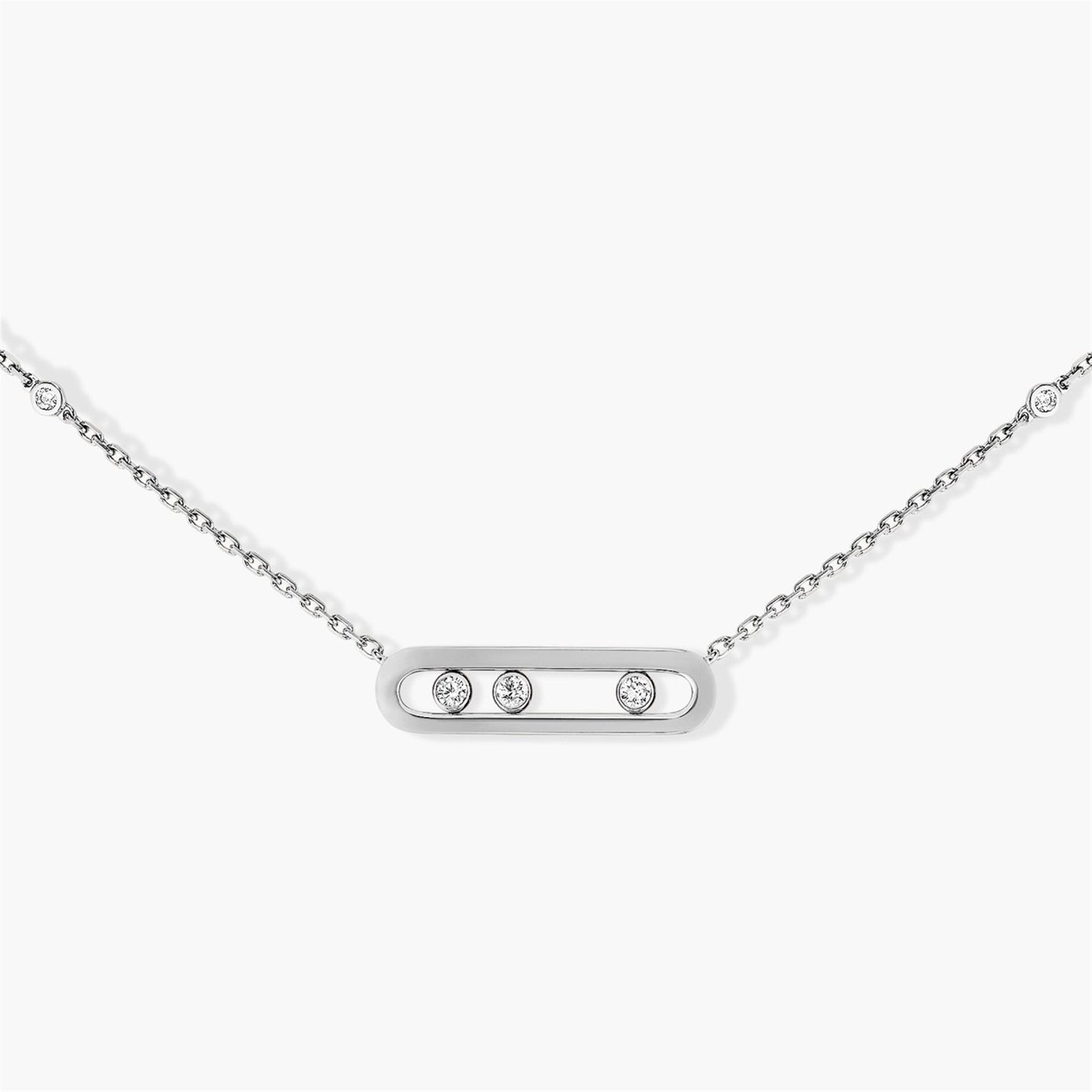 Messika Baby Move Diamond Necklace in 18k White Gold