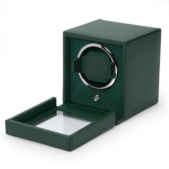 WOLF Green Cub Single Watch Winder w/ Cover