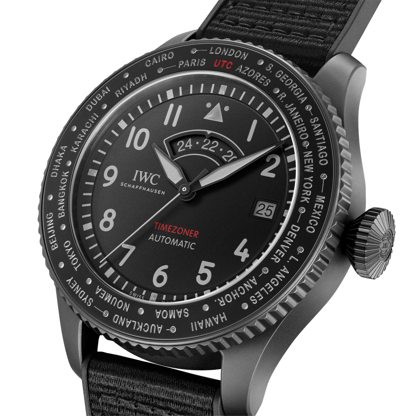 IWC Schaffhausen Pilot's Watch Timezoner 46mm Top Gun Ceratanium