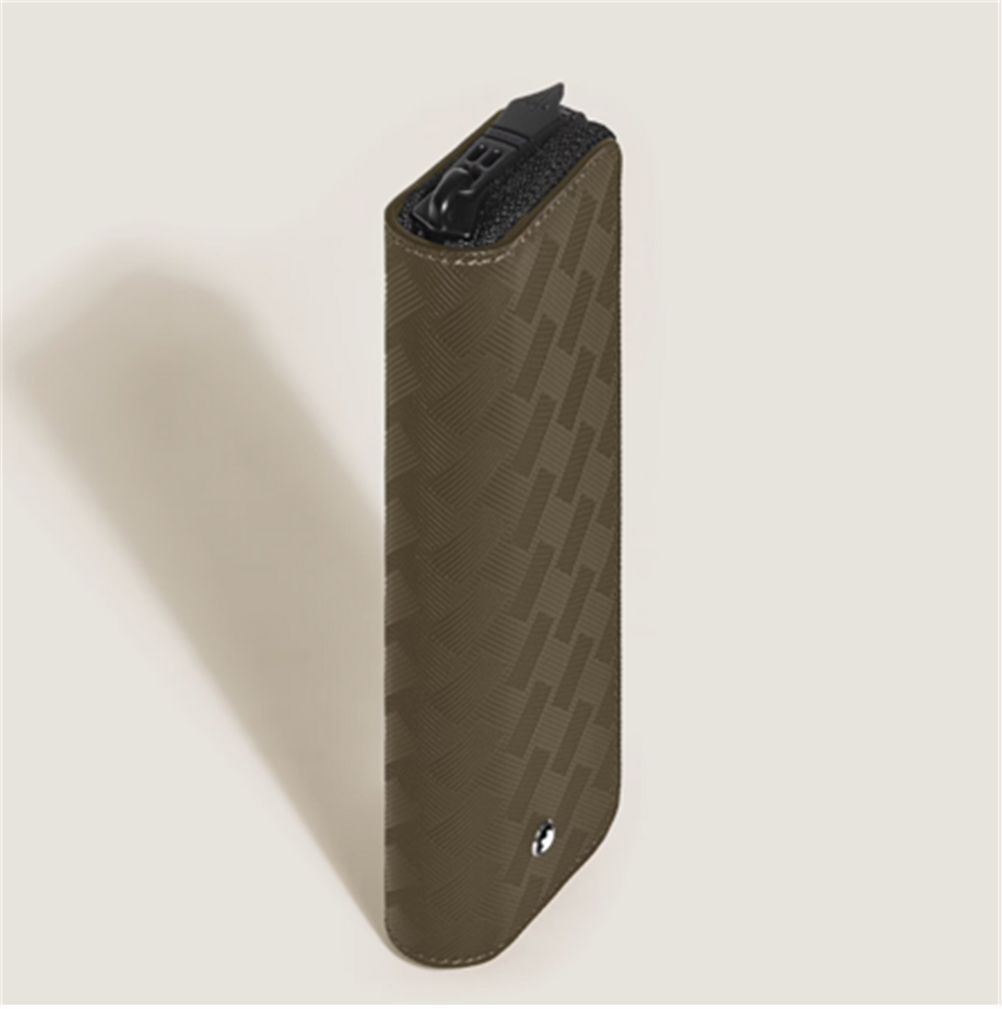 MontBlanc 1-Pen Pouch with zip in Extreme Leather - Khaki