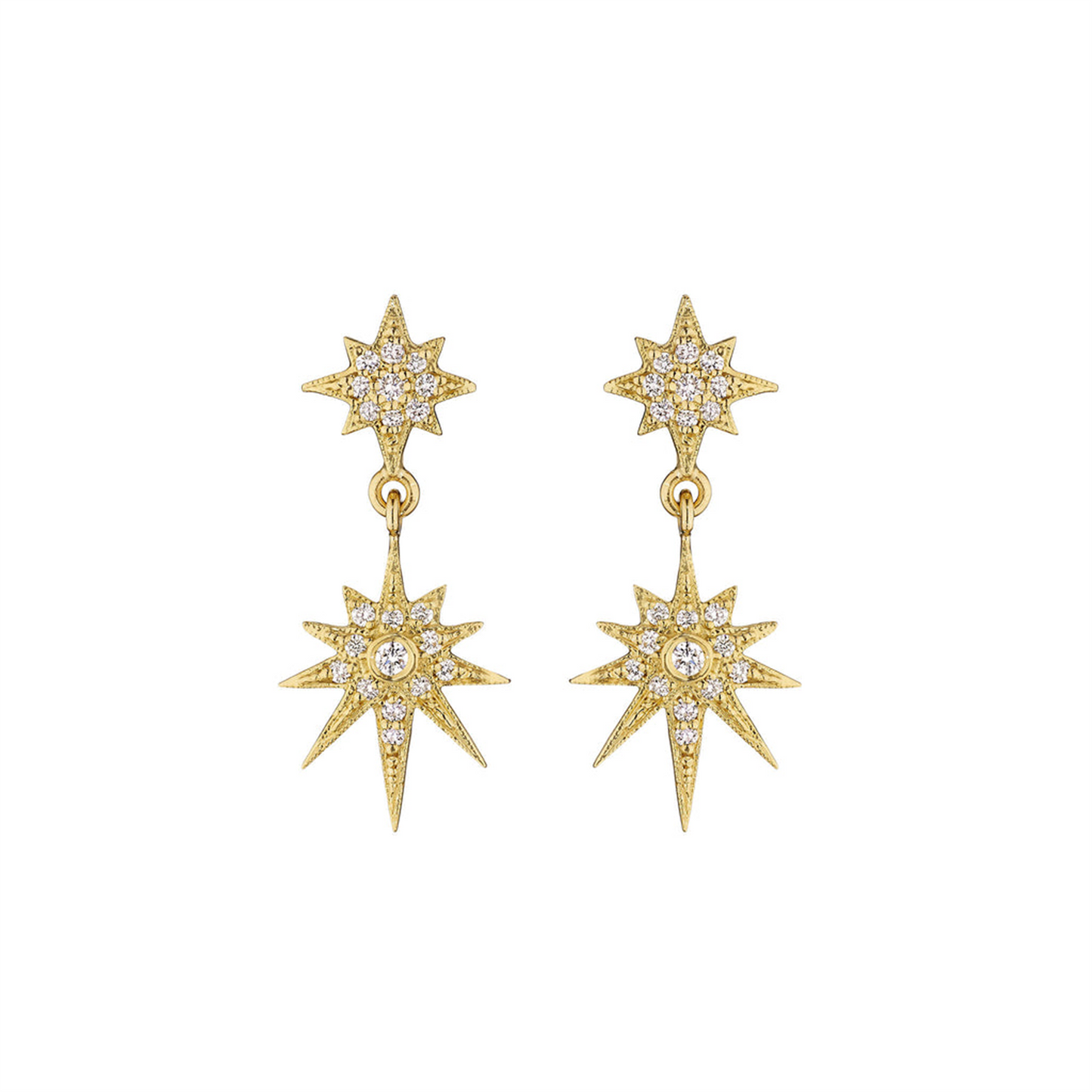 Penny Preville Petite Double Starburst Drop Earrings