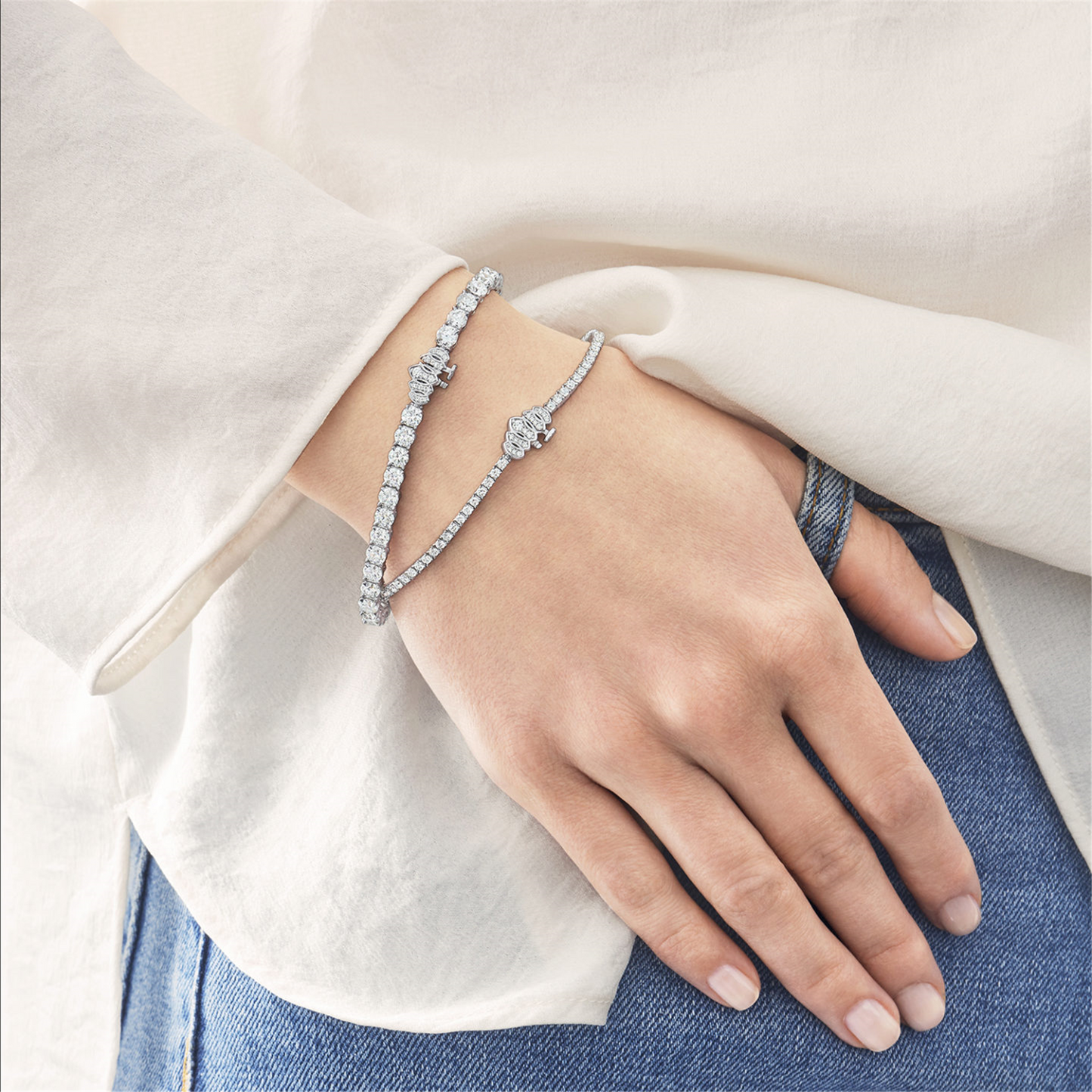 Kwiat 2ct Platinum Riviera Tiara Line Diamond Bracelet
