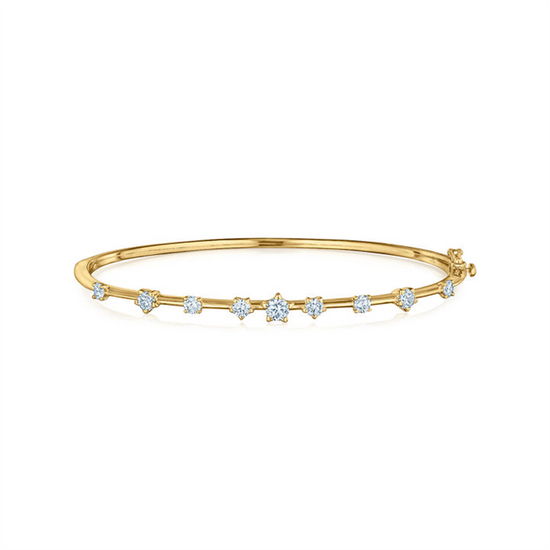 Kwiat 18k Gold Starry Night Bangle with Star-Set Diamonds