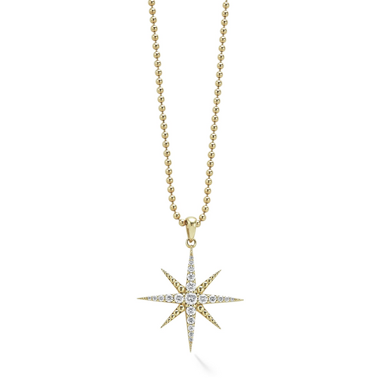 Lagos Delicate Diamond Pendant Necklace in 18k Gold