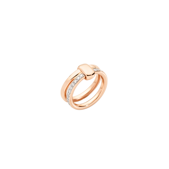 Pomellato Toether Diamond Ring in 18k Rose Gold