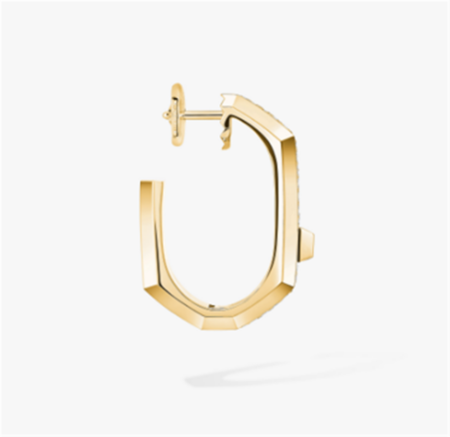 Messika Moderniste Single Pavé Diamond Hoop, Medium in 18k Yellow Gold
