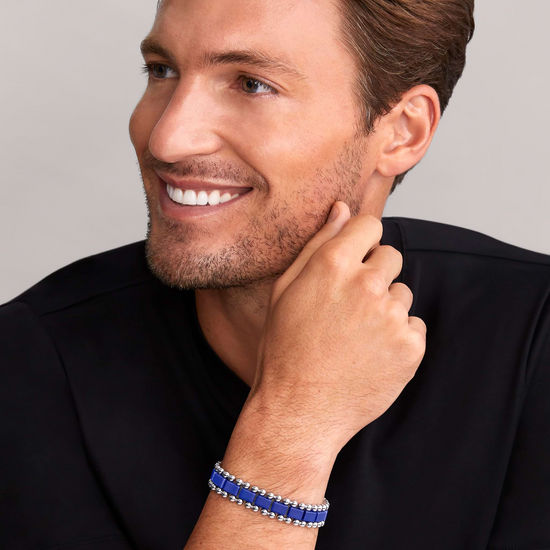 Lagos Matte Ultramarine Ceramic Link Bracelet