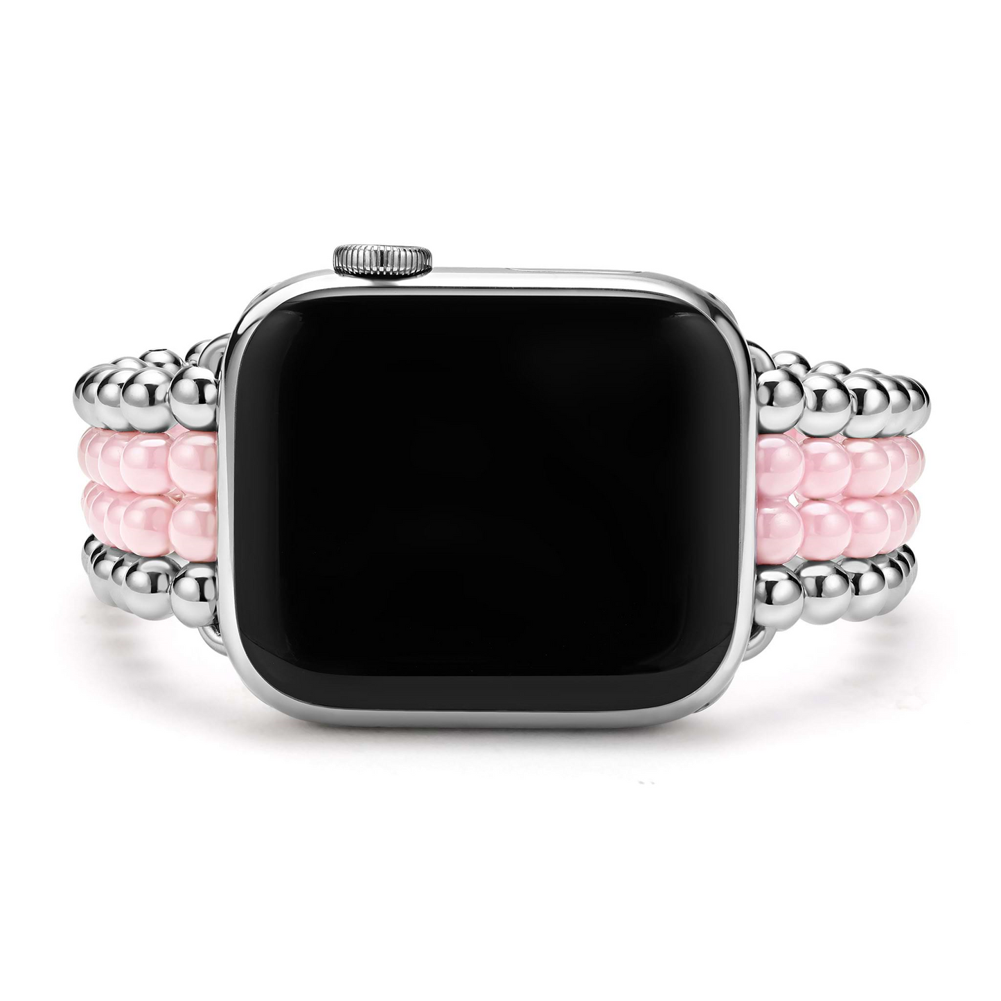 Lagos Pink Ceramic and Stainless Steel Infinite Watch Bracelet - 38-45mm