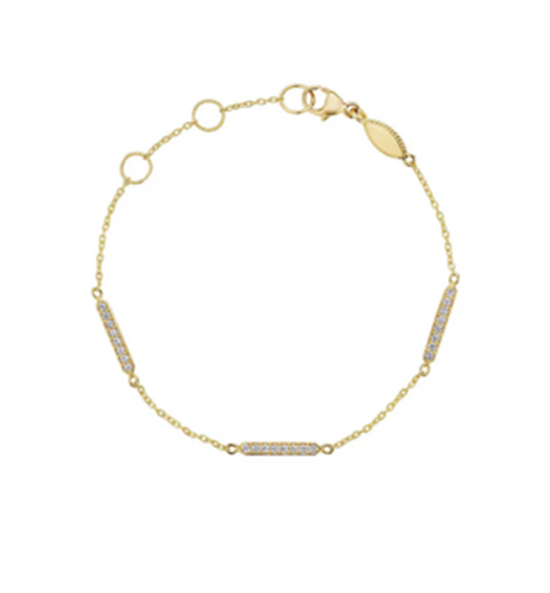 Penny Preville Triple Bar Station Chain Bracelet