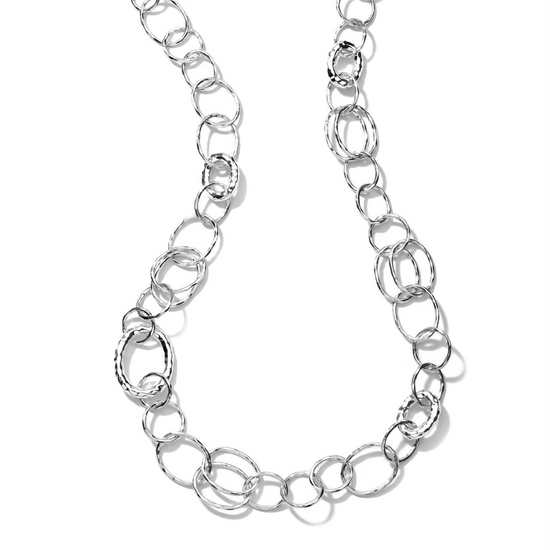 Ippolita Long Silver Hammered Bastille Necklace
