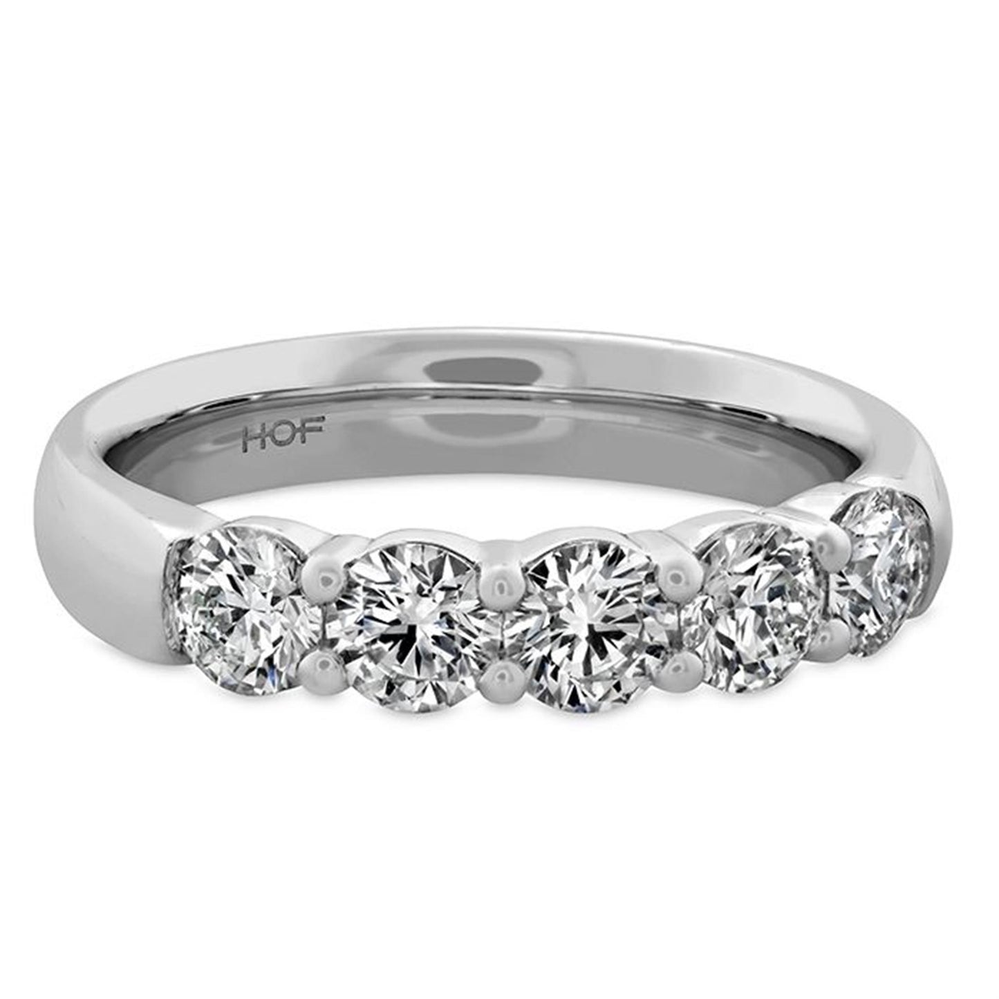 Hearts on Fire Signature 5-Stone 1ct Diamond Band in 18k White Gold