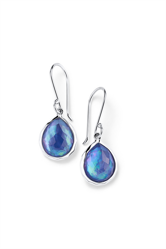 Ippolita Mini Teardrop Rock Crystal, MOP, & Lapis Earrings