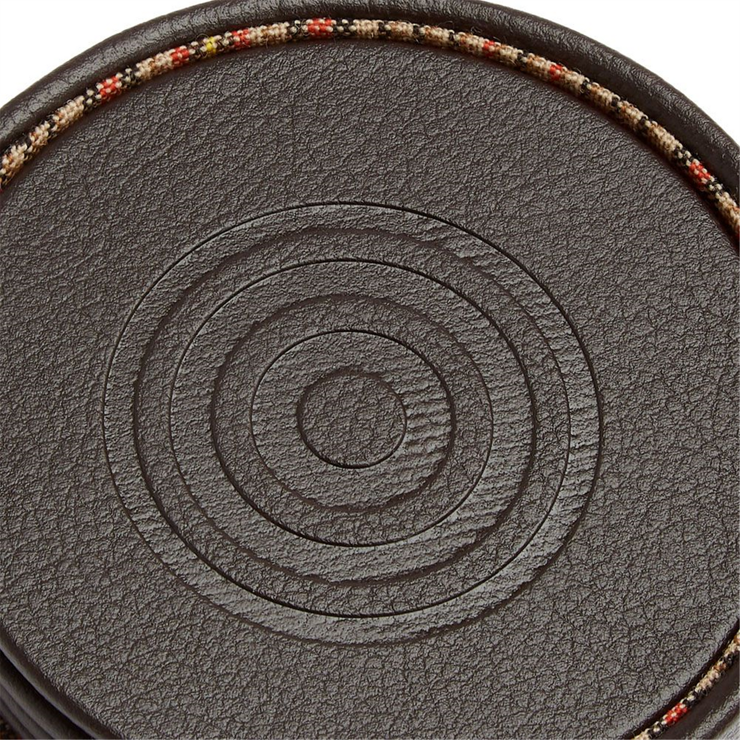 WOLF WM Brown Set of 4 Coasters with Case