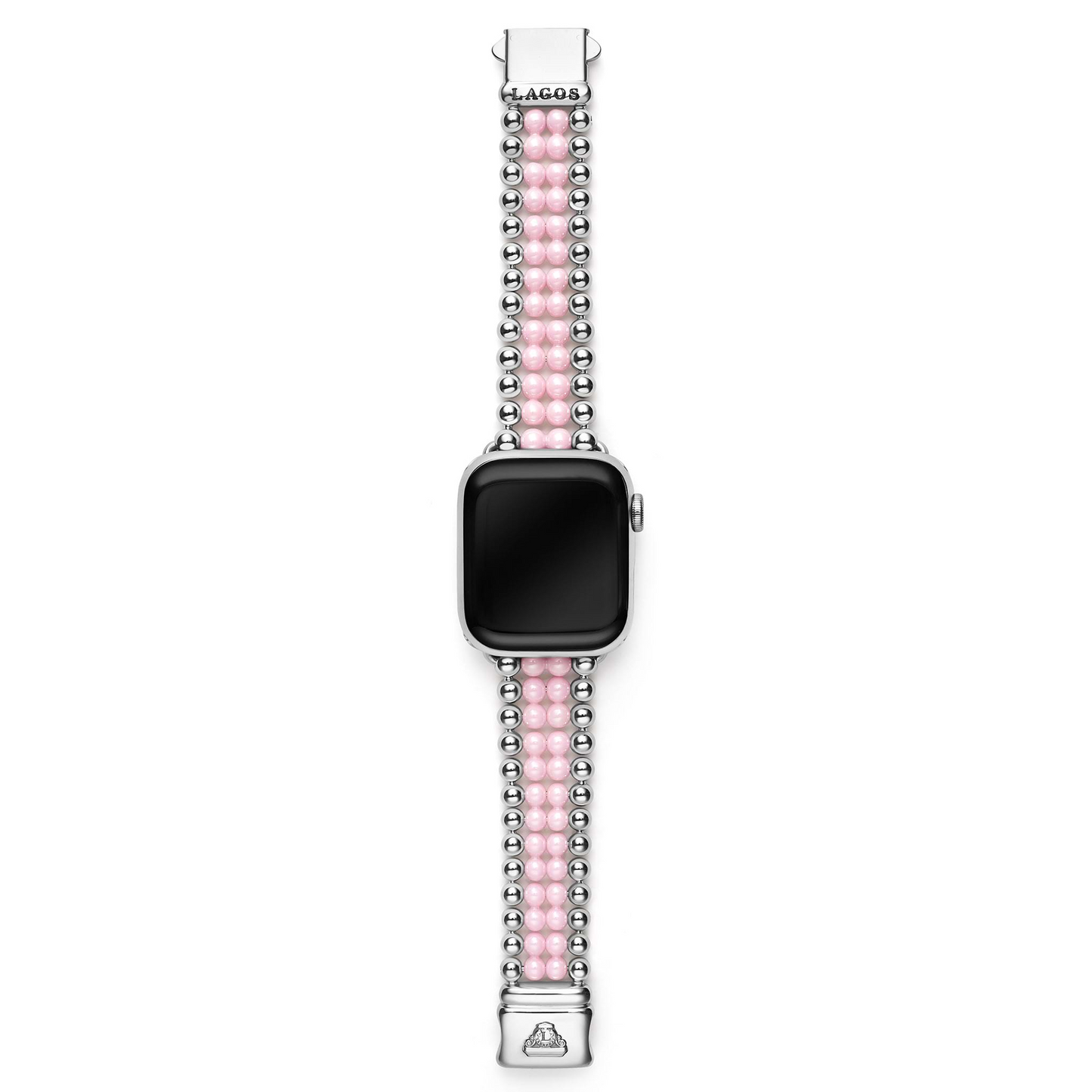 Lagos Pink Ceramic and Stainless Steel Infinite Watch Bracelet - 38-45mm