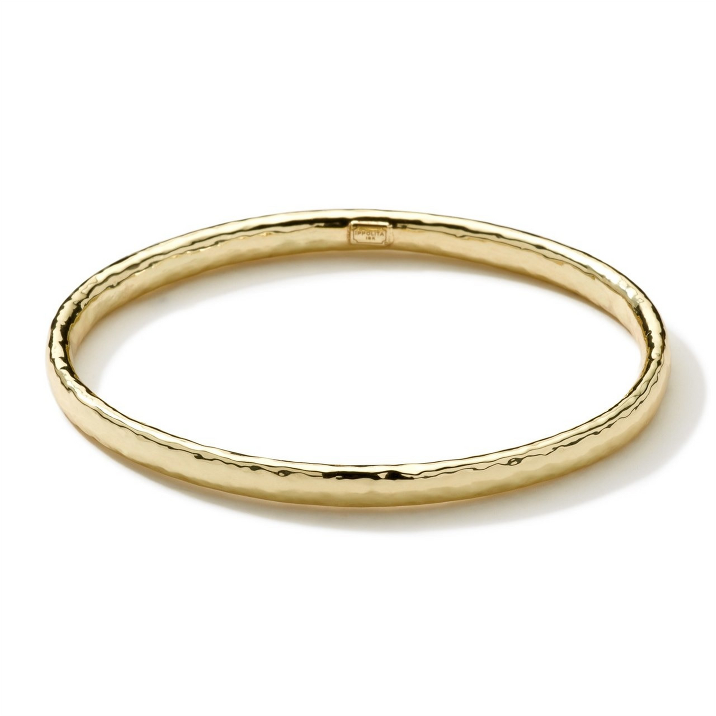 Ippolita Gold Flat Hammered Bangle Bracelet