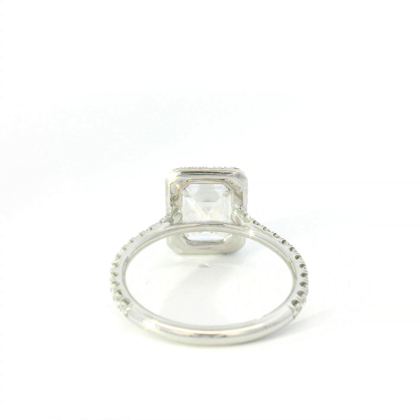 Couture Emerald Center w/ Diamond Halo & Cathedral Sides Engagement Ring Setting